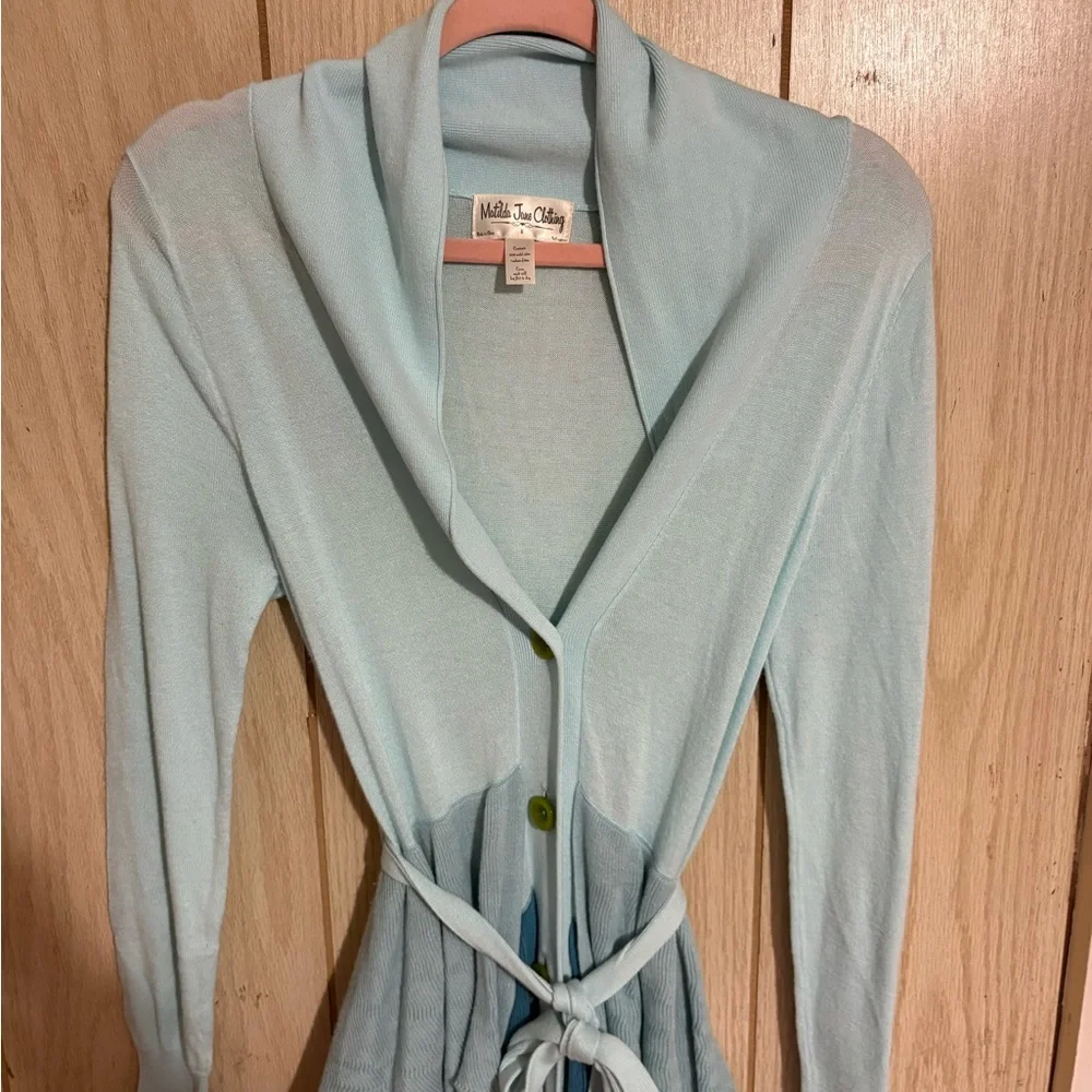 Matilda Jane Mint and Blue Layered Ruffle Cardigan
